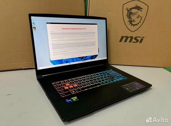 Msi katana 17 b12vfk 271xru 16 gb