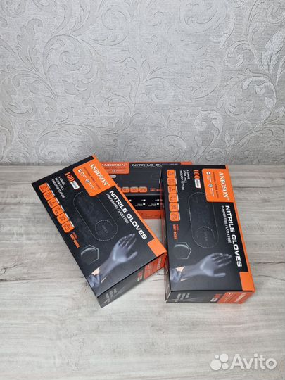 Перчатки нитриловые черные высокого качества