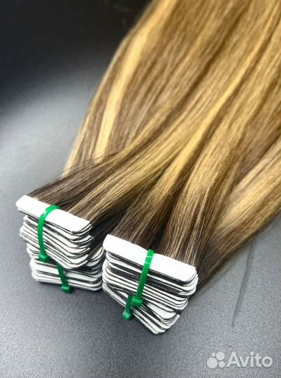 Волосы на лентах, 50см, блонд, оплата Долями
