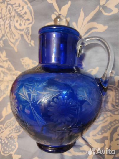 Ваза цветной хрусталь и кувшин цветной хрусталь