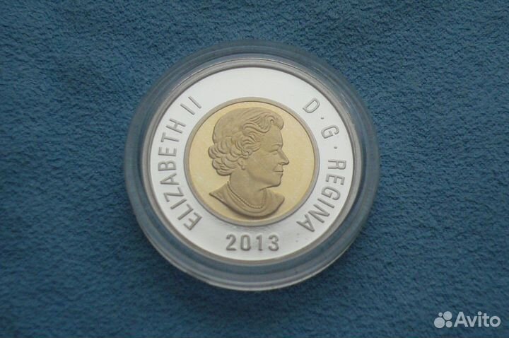 Канада 5 долларов 2013 г рыбалка серебро ниобий