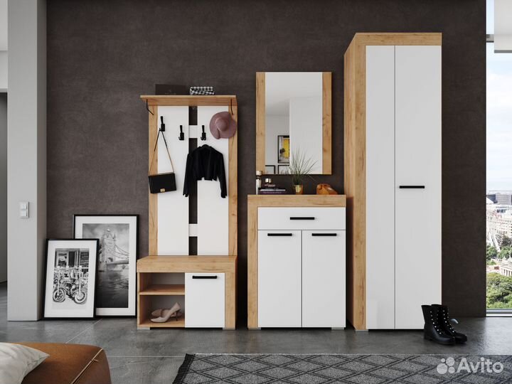 Галант Тумба дуб крафт золотой/белое