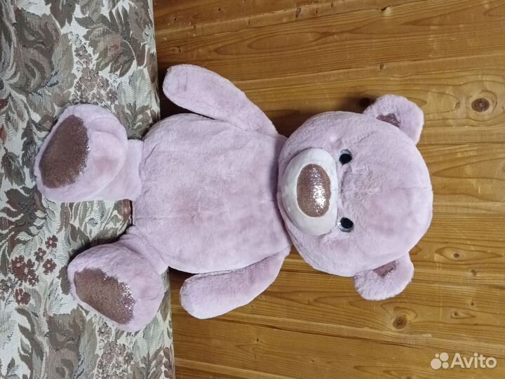 Медвежонок пушистик сиреневый, orange toys 30см