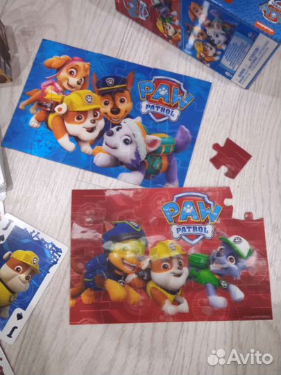 Пазлы, кубики, карты щенячий Патруль
