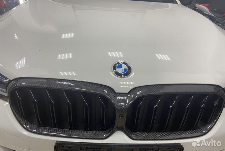 Зеркала ноздри решетки BMW G30 карбон рестайлинг