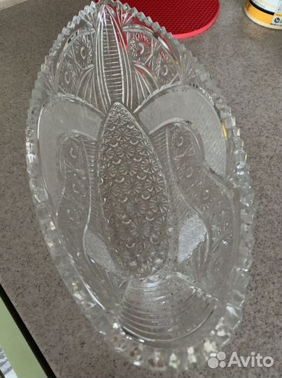 Ваза хрустальная ладья