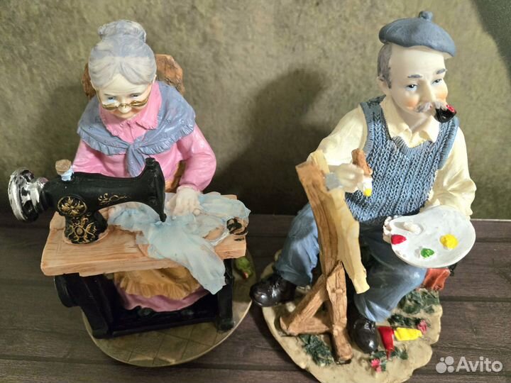 Статуэтка фигурка Бабушка швея Дедушка художник