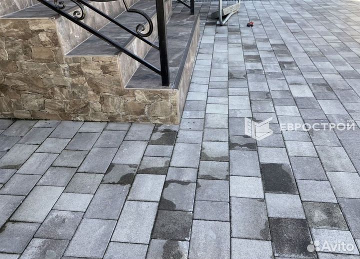Тротуарная плитка брусчатка бордюры