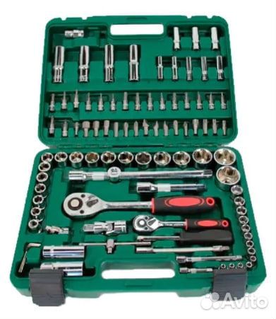 Набор инструментов 94 предмета (зеленый кейс) 1/5