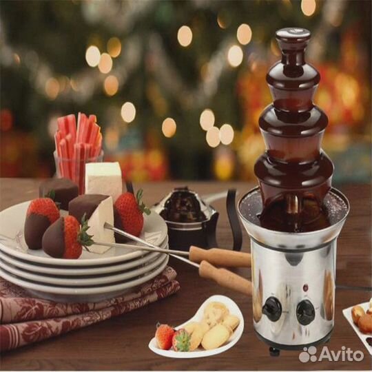 Шоколадный фонтан-фондю 4 яруса, 46см