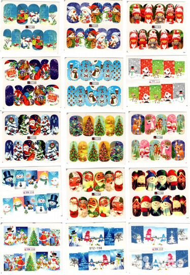 Наклейки для ногтей. Новогодние