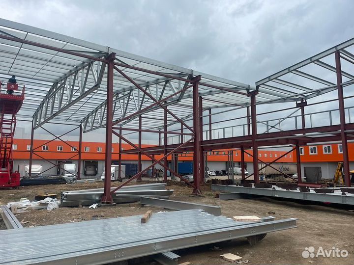 Каркасный быстровозводимый ангар