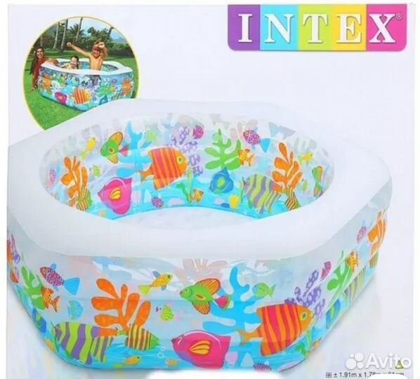 Детский надувной бассейн intex