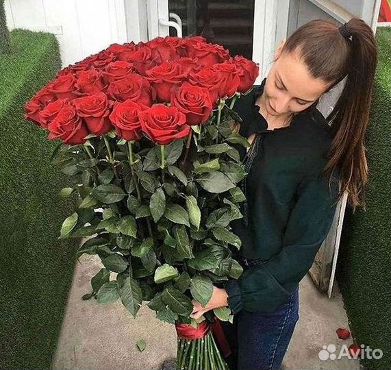 Высокие розы Доставка цветов