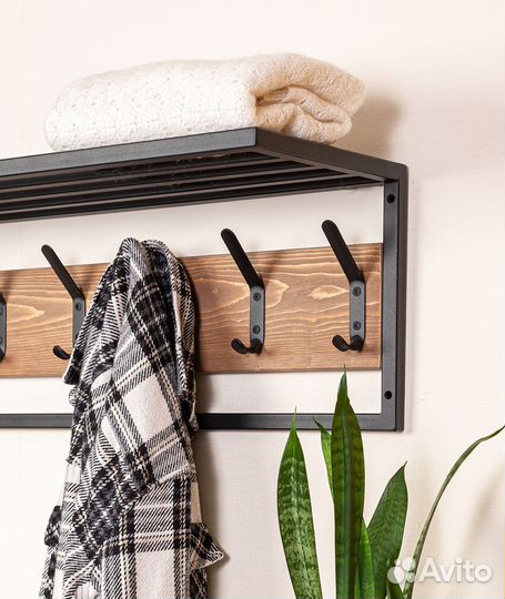 Вешалка с полкой