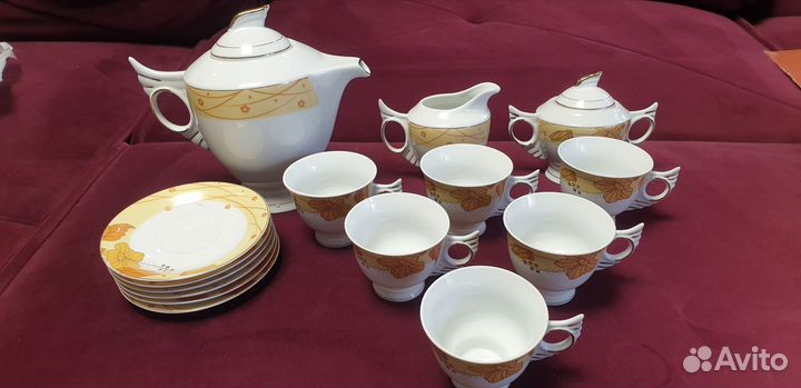 Кофейный сервиз Hi-Luxe Best Porcelain 24 Ct Gold