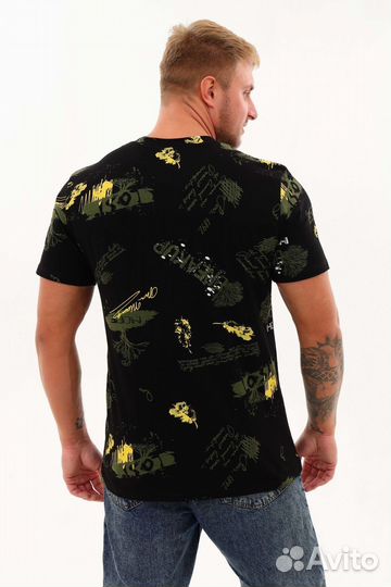 Футболка 008 - черный. Оптом