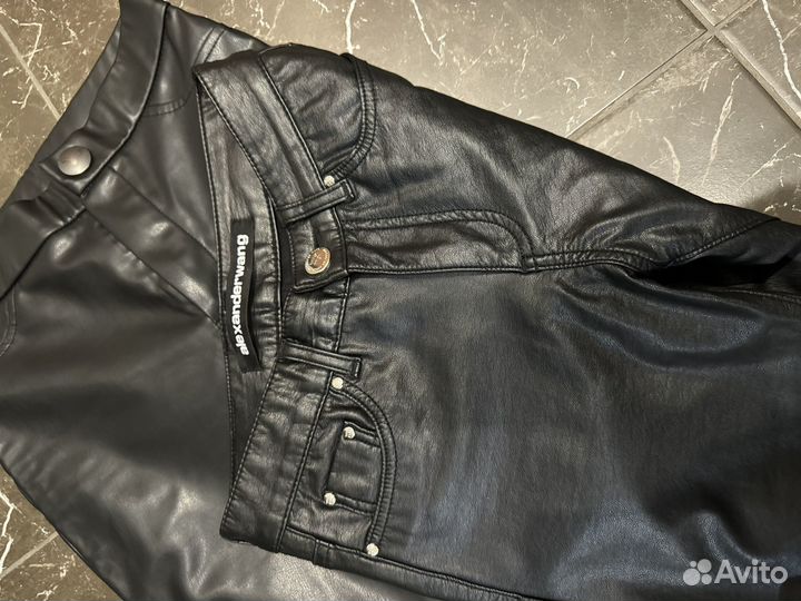 Брюки кожаные Zara