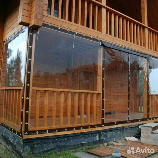 Мягкие окна безрамное остекление навесы, гаражи