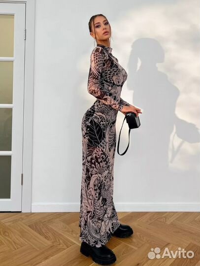 Платье сетка вечернее