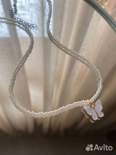 Цепочка&ожерелье &кулон&подвеска бабочка