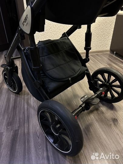 Коляска Anex sport 3в1 черная экокожа+ткань