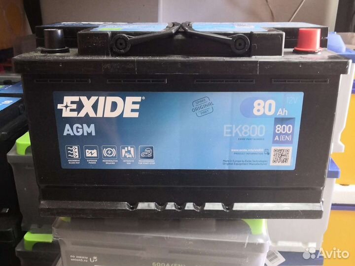 Аккумулятор Exide 80a AGM