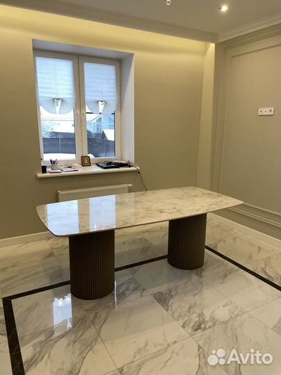 Стол из керамогранита на заказ/Реечные ножки