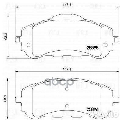 Колодки торм. для а/м Peugeot 308 II (13) диск