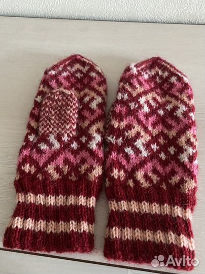 Рукавицы из натуральной шерсти