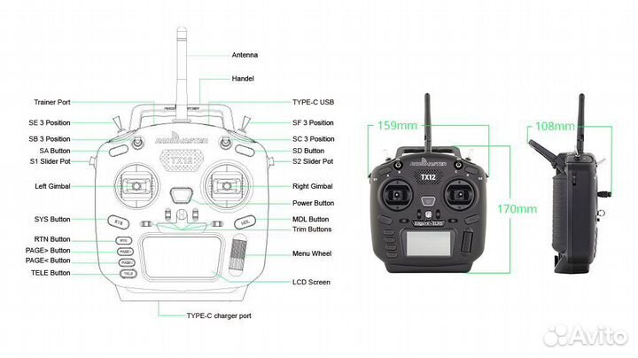 Пульт radiomaster tx12 MK2