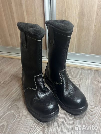 Зимние рабочие сапоги. Ботинки. Теплые. Мех. Кожа