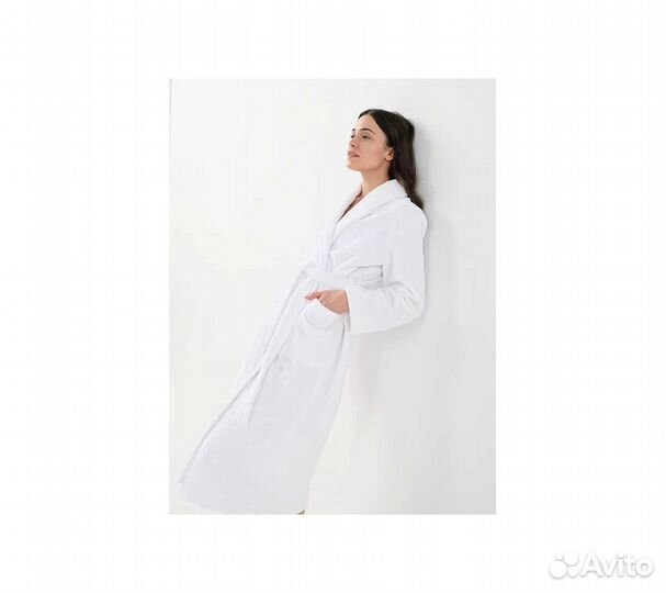 Халат махровый GoodNight Bamboo 42-44 (S) белый