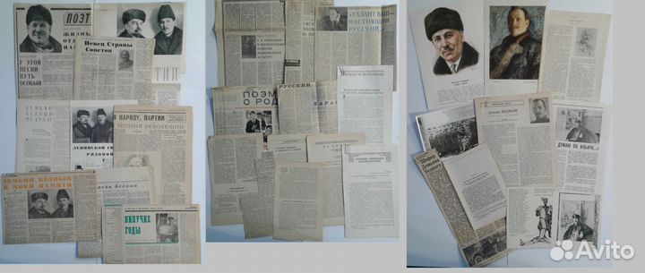 21Подборки материалов о писателях из газет,журнал