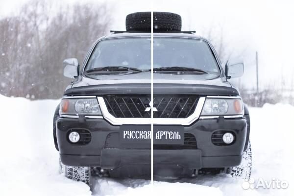 Зимняя заглушка решетки переднего бампера Mitsu