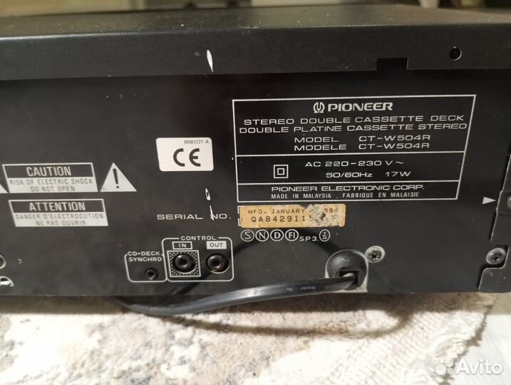 Кассетная дека Pioneer CT-W504R