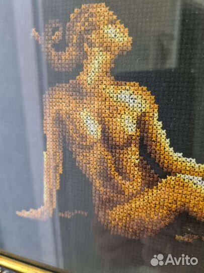 Картина вышитая крестом ручная работа