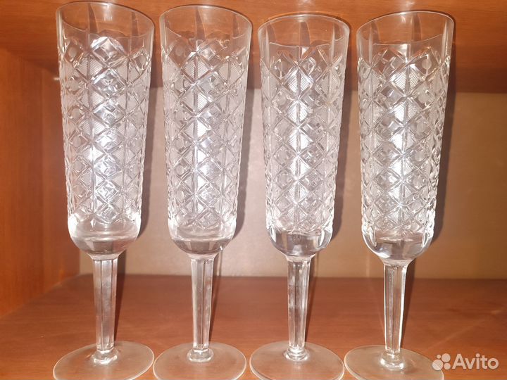 Хрустальные фужеры бокалы разные