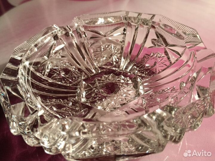 Хрустальная пепельница чехия