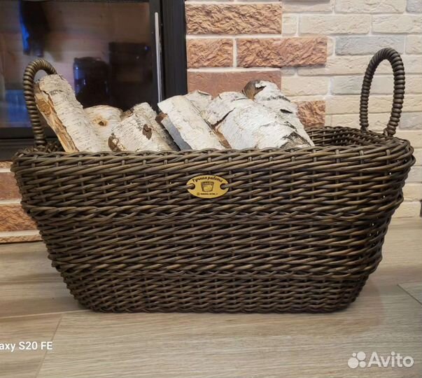 Дровница из ротанга 40 л