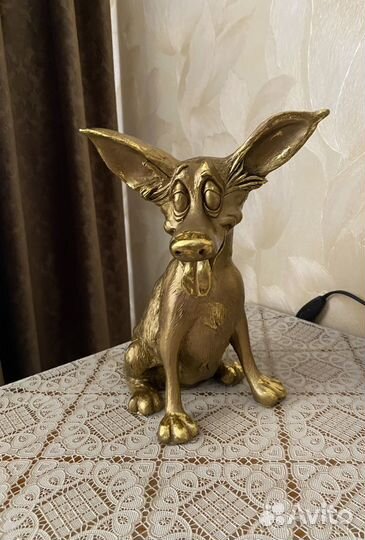 Статуэтка собака бронза 24 см