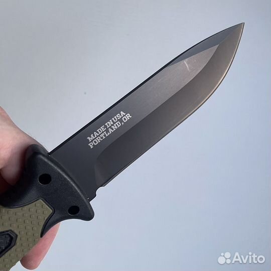 Нож походный Турист зеленый + ножны