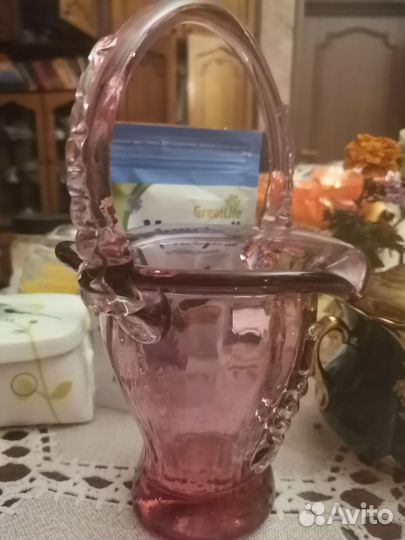 Ваза цветное стекло СССР