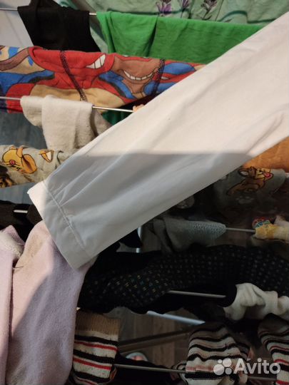 Блузка белая для девочек 128