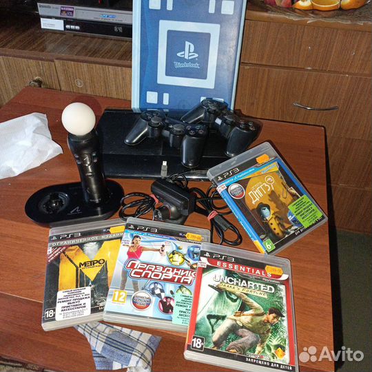 Игровая приставка ps3 super slim прошитая