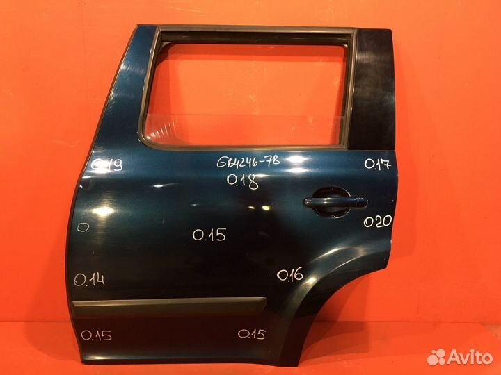 Дверь задняя левая Skoda Yeti хетчбэк cbzb 1.2L