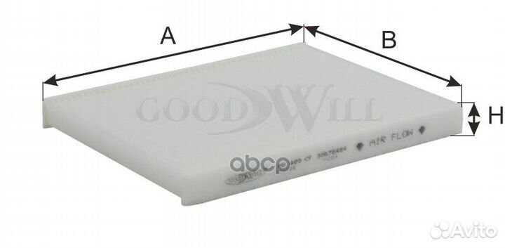 Фильтр салона ford AG489CF Goodwill