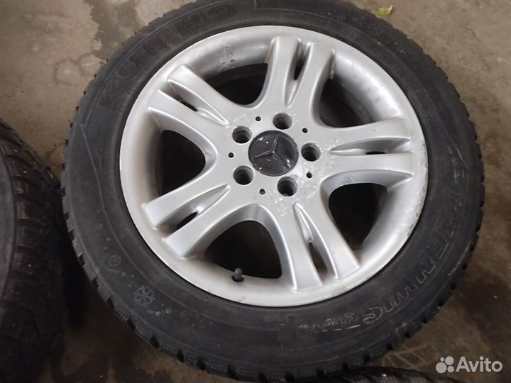 Литые диски Мерседес R16 на зимней резине R16