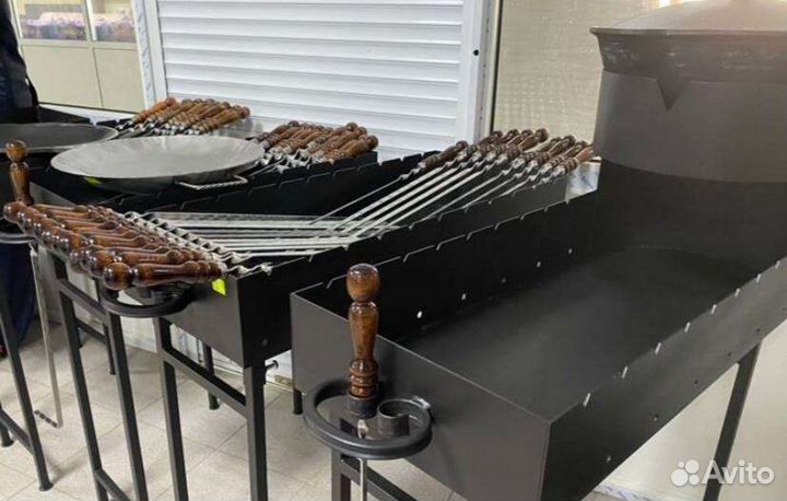 Мангал с печью под казан