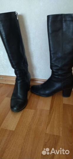 Сапоги осень весна женские 39 натуральная кожа